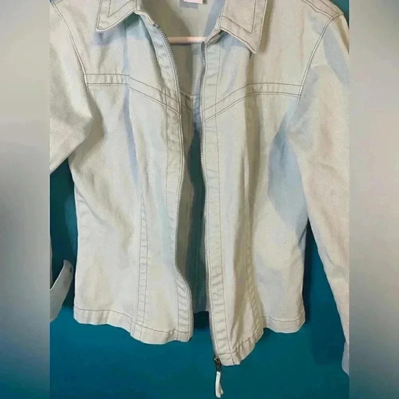Cabi Blue Long Sleeve Open Front Cotton Denim Jacket Womens Small - Picture 6 of 6
